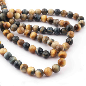 1 Strand Cats Eye , Best Quality ,AAA Quality , Smooth Round Balls - Smooth Balls Beads -8mm 15.5 Inches BR0053 - Tucson Beads