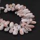 1 Strand Shaded Pink Opal Faceted Briolettes -Pear Shape  Briolettes - 23mmx10mm-15mmx9mm  - 8 Inches BR2232 - Tucson Beads