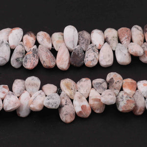 1 Strand Shaded Pink Opal Faceted Briolettes -Pear Shape  Briolettes - 23mmx10mm-15mmx9mm  - 8 Inches BR2232 - Tucson Beads