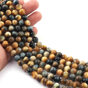 1 Strand Cats Eye , Best Quality ,AAA Quality , Smooth Round Balls - Smooth Balls Beads -8mm 15.5 Inches BR0053 - Tucson Beads