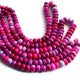 1  Long Strand Shaded Hot Pink Opal Smooth Rondells -Round  Shape  Rondells 7 mm-9m-16 Inches BR02449 - Tucson Beads