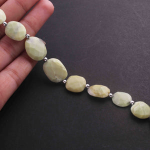 1 Strand Green Opal Faceted Oval Briolettes - Oval Shap - 8mmx7mm-13mmx12mm - 9 Inches BR410 - Tucson Beads