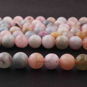 1 Strand Morganite , Best Quality ,AAA Quality , Smooth Round Balls - Smooth Balls Beads -8mm 15.5 Inches BR0058 - Tucson Beads