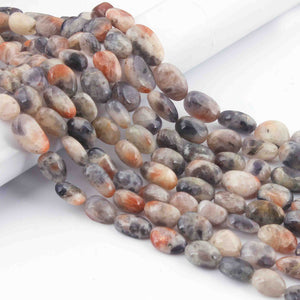 1 Strand Sunstone $ Iolite Smooth Briolettes -Tumble Shape Briolettes -11mmx8mm-14mmx8mm- 87 Inches BR01146 - Tucson Beads