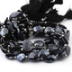 1 Strand Excellent Quality Black Spinel Silver Coated Briolettes- Assorted Shape Briolettes - 16mmx10mm-11mmx9mm - 8 Inches- BR0239 - Tucson Beads