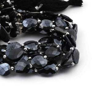 1 Strand Excellent Quality Black Spinel Silver Coated Briolettes- Assorted Shape Briolettes - 16mmx10mm-11mmx9mm - 8 Inches- BR0239 - Tucson Beads