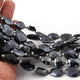 1 Strand Excellent Quality Black Spinel Silver Coated Briolettes- Assorted Shape Briolettes - 16mmx10mm-11mmx9mm - 8 Inches- BR0239 - Tucson Beads