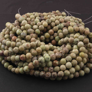 1 Strand Serpentine  , Best Quality , High Quality , Smooth Round Balls - Smooth Balls Beads -8mm 15 Inches BR0065 - Tucson Beads