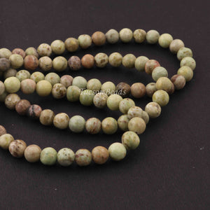 1 Strand Serpentine  , Best Quality , High Quality , Smooth Round Balls - Smooth Balls Beads -8mm 15 Inches BR0065 - Tucson Beads