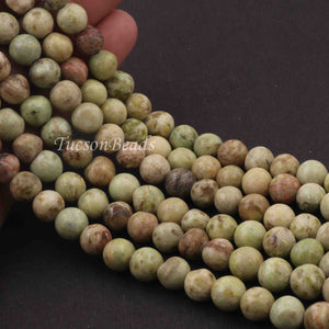 1 Strand Serpentine  , Best Quality , High Quality , Smooth Round Balls - Smooth Balls Beads -8mm 15 Inches BR0065 - Tucson Beads