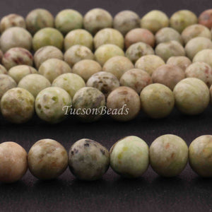 1 Strand Serpentine  , Best Quality , High Quality , Smooth Round Balls - Smooth Balls Beads -8mm 15 Inches BR0065 - Tucson Beads