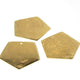 2 Pcs 24k Gold Plated Designer Copper Casting Pentagon Shape Beads - 33mmx35mm - Jewelry - 8 Inches GPC269 - Tucson Beads