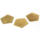 2 Pcs 24k Gold Plated Designer Copper Casting Pentagon Shape Beads - 33mmx35mm - Jewelry - 8 Inches GPC269 - Tucson Beads