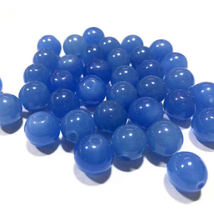 10 pcs Dark  Blue Chalcedony Round Shape Balls Beads - Blue Chalcedony Balls Beads 12mm  BR4005 - Tucson Beads