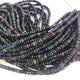 1 Long Strand Black Ethiopian Welo Opal Faceted Rondelles - Ethiopian Roundelles Beads 3mm-5mm 17 Inches long BR0122 - Tucson Beads