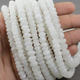 1 Strand White Rainbow Moonstone Faceted Rondelles - Roundel Beads 6mm-9mm 9 Inches BR1405 - Tucson Beads