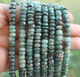 1 Strand Shaded Emerald Faceted Rondelle -- Shaded Emerald Roundle Beads 6mm-8mm 14 Inches BR2498 - Tucson Beads