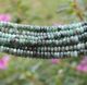 1 Strand Shaded Emerald Faceted Rondelle -- Shaded Emerald Roundle Beads 6mm-8mm 14 Inches BR2498 - Tucson Beads