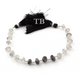 1 Strand Black Rutile Faceted Rondelles - Tourmilated Quartz Faceted Roundelles Beads 8mm-9mm 8 Inches BR3686 - Tucson Beads