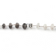 1 Strand Black Rutile Faceted Rondelles - Tourmilated Quartz Faceted Roundelles Beads 8mm-9mm 8 Inches BR3686 - Tucson Beads