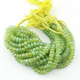 1 Strands Green Chalcedony silver coated Faceted Rondelles Beads 5mm-9mm 35+ Beads 8.5 Inch BR3058 - Tucson Beads