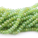 1 Strands Green Chalcedony silver coated Faceted Rondelles Beads 5mm-9mm 35+ Beads 8.5 Inch BR3058 - Tucson Beads