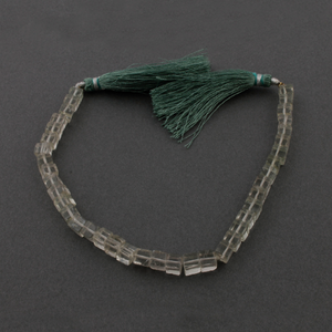 Excellent Quality 1 Strand Green Amethyst Faceted Smooth Cube Beads Briolettes - 5mmx7mm 8 Inch BR3540 - Tucson Beads