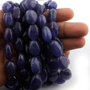 1 Strand Excellent Quality Precious Tenzanite Smooth Oval Shape Beads - Tenzanite Nuggets  Briolettes 12mmx10mm-27mmx18mm 9 Inches BR1963 - Tucson Beads