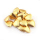 1 Strand 24k Gold Plated Designer Copper Casting Half Cap Beads - Jewelry - 12mmx4mm 7.5 Inches GPC071 - Tucson Beads