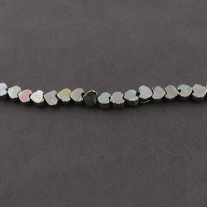 Bulk Lot 1 Strands Mystic Pyrite Faceted Briolettes - Mystic Pyrite Heart Shape Beads 6mm-7mm 10 Inches BR3087 - Tucson Beads