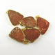 Sunstone Druzy Druzzy Drusy 24K Gold Plated Electroplated Fancy Shape Single Bail Pendant DRZ012 - Tucson Beads