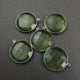 5 Pcs Green amethyst 925 Sterling Silver/Vermeil Faceted Round Single Bail Pendant -  28mmx25mm SS469 - Tucson Beads