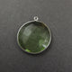 5 Pcs Green amethyst 925 Sterling Silver/Vermeil Faceted Round Single Bail Pendant -  28mmx25mm SS469 - Tucson Beads