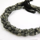 1 Strands Black Rutile Faceted Rondelles Briolettes - Tourmilated Quartz Faceted Roundelles Beads 7mm 13 Inch BR4255 - Tucson Beads