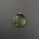 5 Pcs Green amethyst 925 Sterling Silver/Vermeil Faceted Round Single Bail Pendant -  28mmx25mm SS469 - Tucson Beads