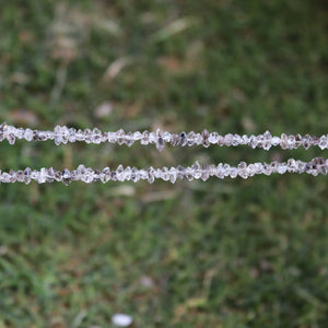 1 Strand AAA++ Quality Herkimer Diamond Quartz Nuggets, 6mmx4mm-8mmx3mm Center Drilled Beads - Herkimer Rough Stone BR1654 - Tucson Beads