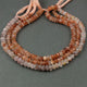 1 Strand Orange Rutile Faceted Round Briolettes - Orange Rutile Briolettes 5mm-7mm 10.5 Inches BR2261 - Tucson Beads