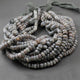 1 Strand Shaded Gray Moonstone Silver Coated Faceted Rondelles - Roundel Beads 7mm-9mm 13 Inches BR2562 - Tucson Beads