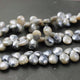 1 Strand Shaded Grey/ Blue Silverite Faceted Briolettes - Pear Drop Beads - 10mmx8mm 8 Inches BR551 - Tucson Beads