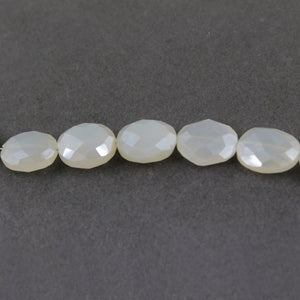 1 Strand Silverite Chalcedony Faceted  Briolettes - Oval Shape Beads 14mmx12mm-16mmx14mm 8 Inches BR1675 - Tucson Beads