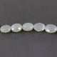 1 Strand Silverite Chalcedony Faceted  Briolettes - Oval Shape Beads 14mmx12mm-16mmx14mm 8 Inches BR1675 - Tucson Beads