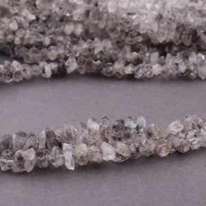 1 Strand AAA++ Quality Herkimer Diamond Quartz Nuggets, 3mmx4mm-14mmx5mm Center Drilled Beads - Herkimer Rough Stone BR1656 - Tucson Beads