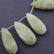 1 Strand Green Opal Faceted Pear Drop Briolettes - Green Opal Pear Shape Beads 20mmx11mm-33mmx14mm 9 Inches BR3062 - Tucson Beads