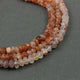 1 Strand Orange Rutile Faceted Round Briolettes - Orange Rutile Briolettes 5mm-7mm 10.5 Inches BR2261 - Tucson Beads