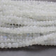 1 Strand White Rainbow Moonstone Faceted Rondelles - Roundelle Beads 6mm-7mm 8 Inches BR1514 - Tucson Beads