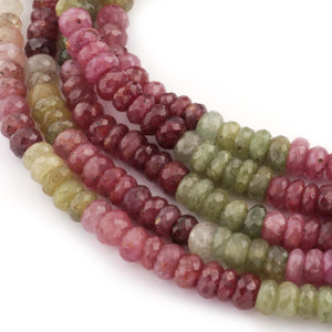 1 Strand AAA Quality Multi Sapphire Faceted Rondelles - Sapphire Round Beads 5mm-6mm.BR2961 - Tucson Beads