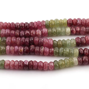 1 Strand AAA Quality Multi Sapphire Faceted Rondelles - Sapphire Round Beads 5mm-6mm.BR2961 - Tucson Beads