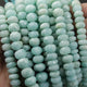 1 Long Strand Russian Amazonite Faceted  Rondelles - Amazonite Faceted Round Beads 10mm-13mm 10.5Inch BR3890 - Tucson Beads