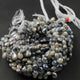 1 Strand Shaded Grey/ Blue Silverite Faceted Briolettes - Pear Drop Beads - 10mmx8mm 8 Inches BR551 - Tucson Beads