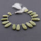 1 Strand Green Opal Faceted Pear Drop Briolettes - Green Opal Pear Shape Beads 20mmx11mm-33mmx14mm 9 Inches BR3062 - Tucson Beads